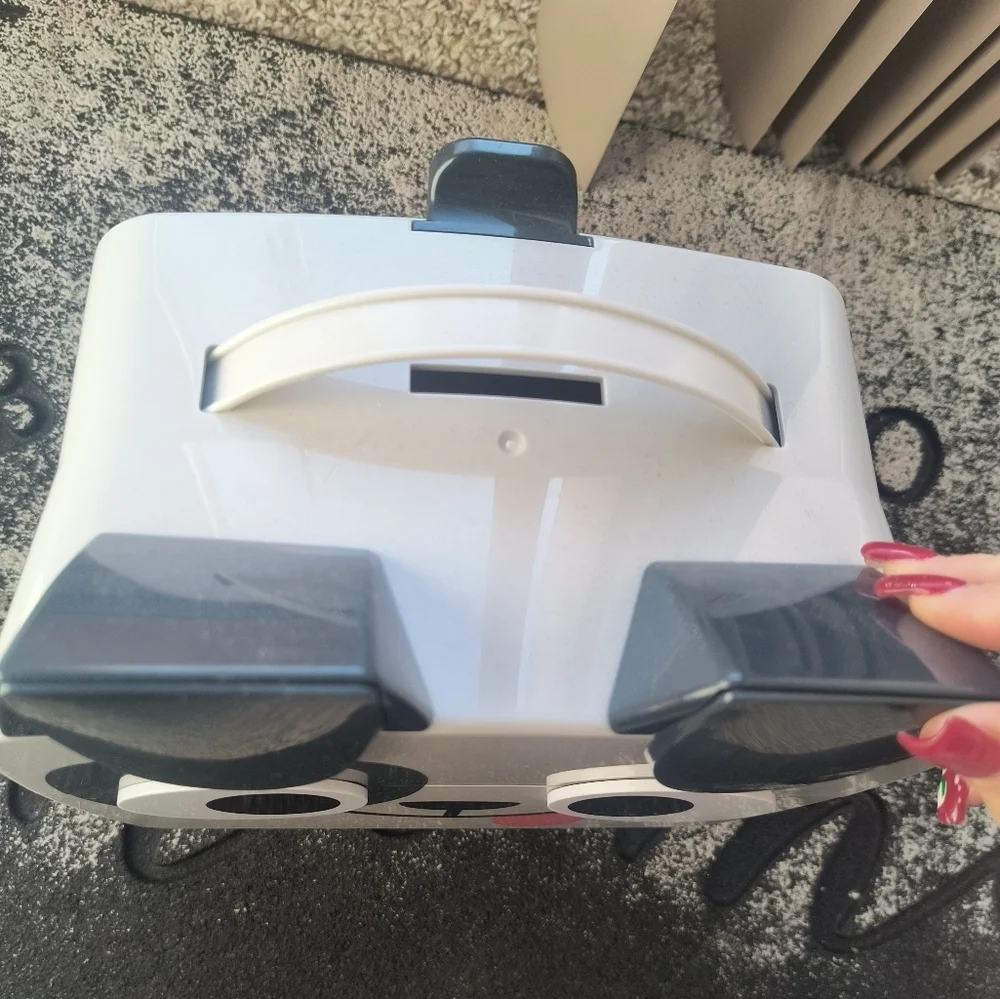 Pet Simulator Cute Dog Face Dalmatian Pet Carrier Or Bank Gray and Black